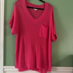 BiBi Pink Short Sleeve Knit Tee